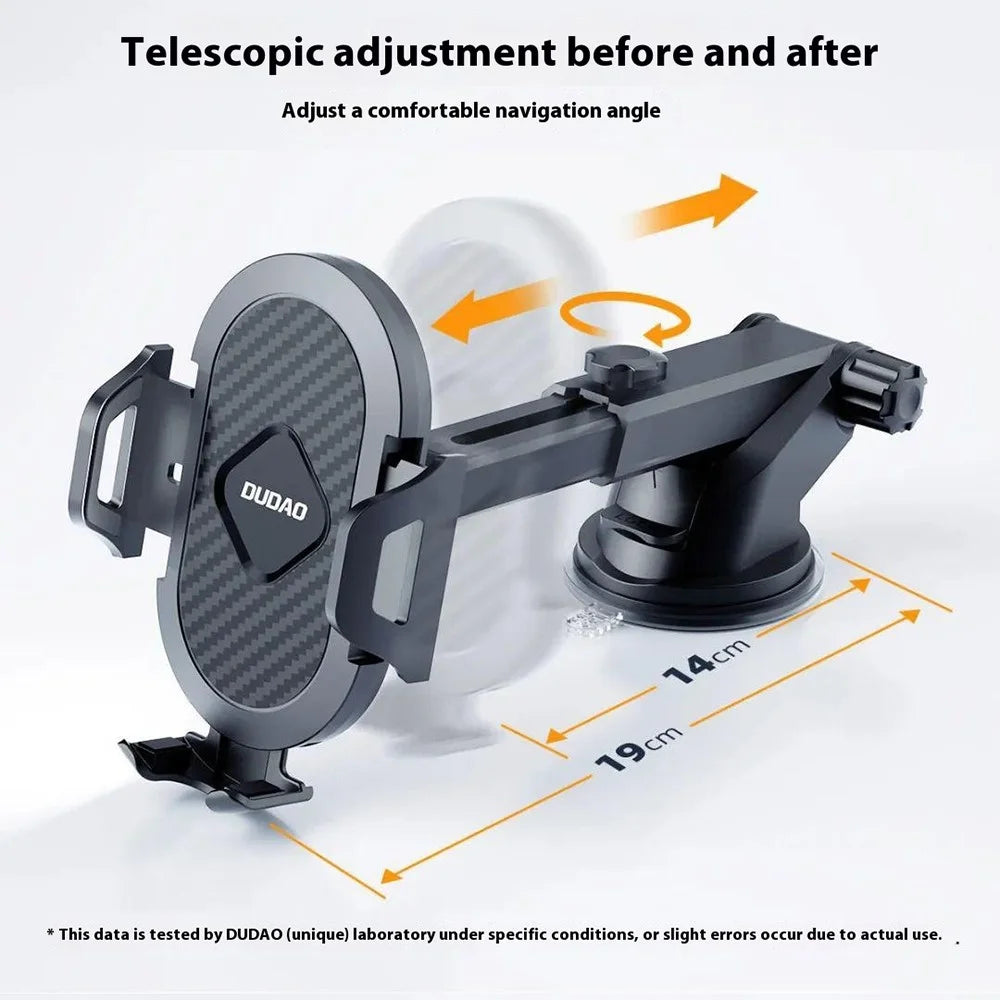 DUDAO F2s Extendable Arm Car Suction Cup Mount Mobile Phone Holder Bracket for Windshield Dashboard - 7