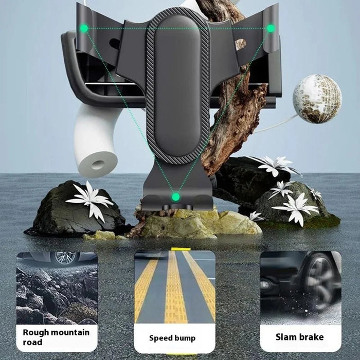 DUDAO F7S Adjustable Angle Gravity Clamp Car Air Vent Mount Phone Holder Bracket - 3