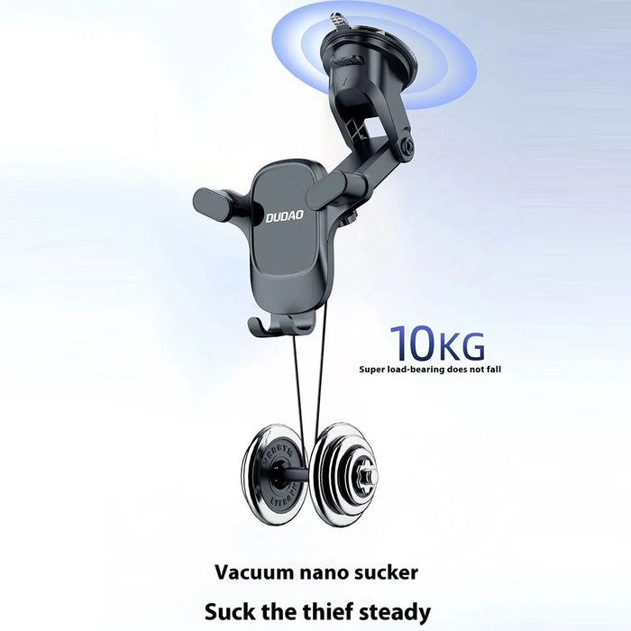 DUDAO F5Pro+ Nano Suction Cup Mount Anti-Shake Triangular Car Phone Holder Bracket - 5