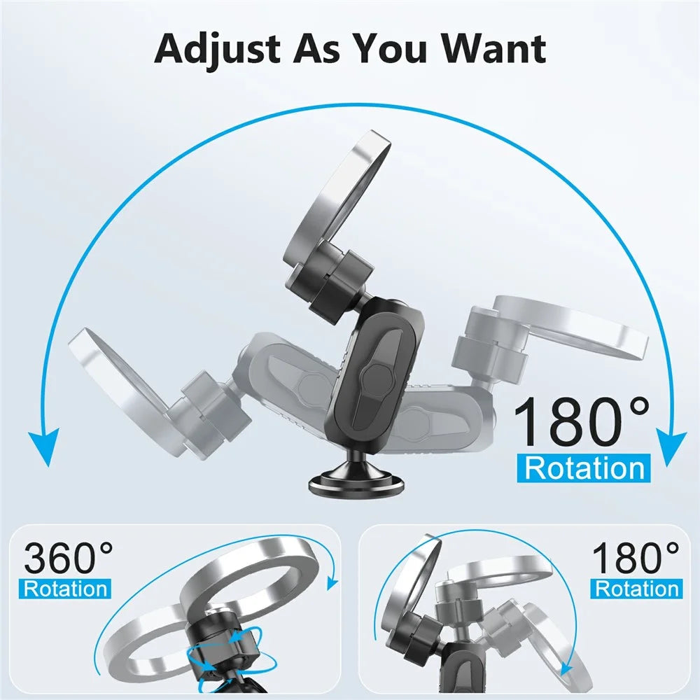 159A Adhesive Base Magnetic Car Dashboard Mount Phone Holder Bracket with 360 Degree Rotation - 6