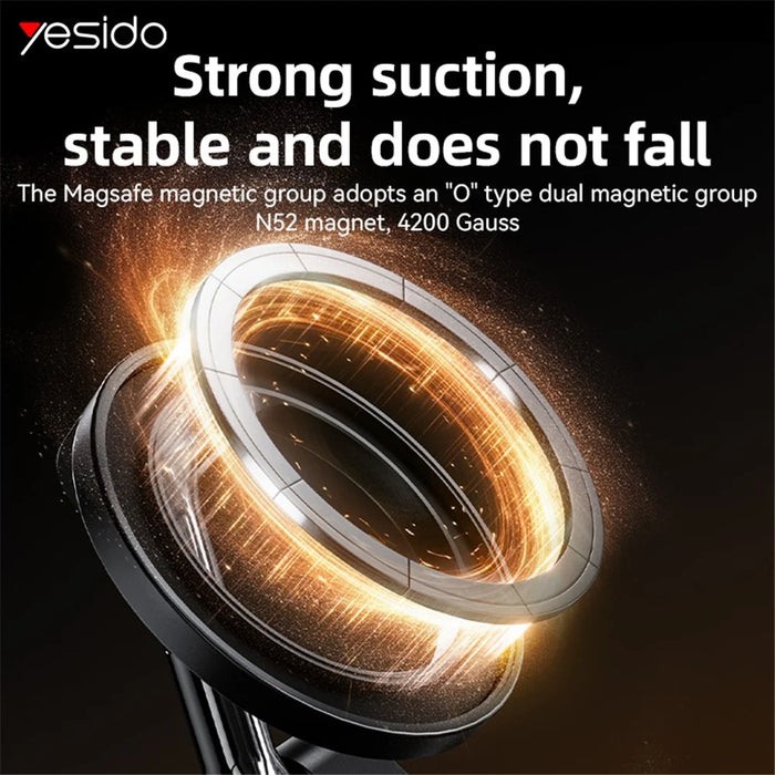 YESIDO C298 Portable Travel Magnetic Phone Holder Zinc Alloy Adjustable Cellphone Bracket - 3