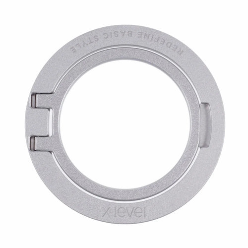 X-LEVEL Magnetic Ring Holder Kickstand for Smartphones - Silver - 1