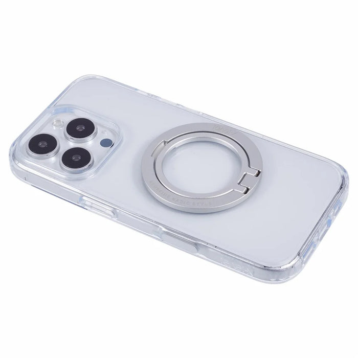X-LEVEL Magnetic Ring Holder Kickstand for Smartphones - Silver - 5
