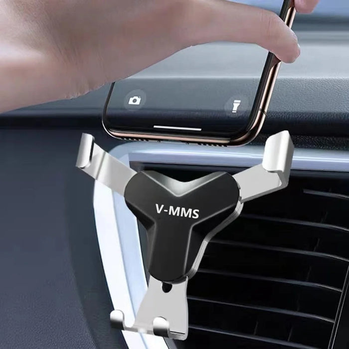V-MMS Car Air Outlet Mount Gravity Phone Holder Y-Shape Air Vent Cellphone Bracket - Black - 7