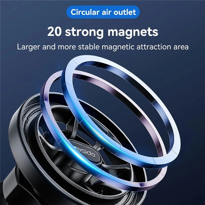 YESIDO C221 Car Mount Holder Circular Air Vent Compatible Stand Rotatable Adjustable Diameter - 5