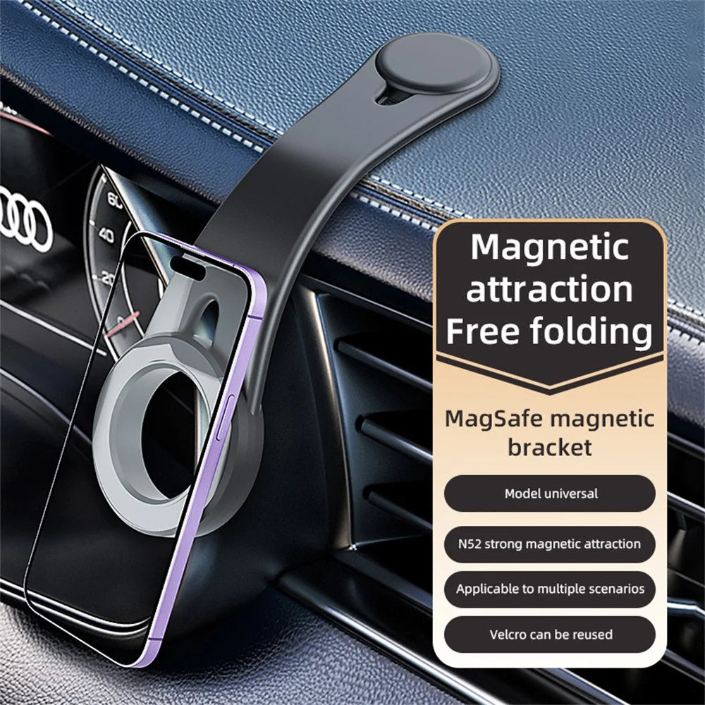 D1 Magnetic Flexible Aluminum Car Navigation Phone Holder Bendable Dashboard Cellphone Stand - 3