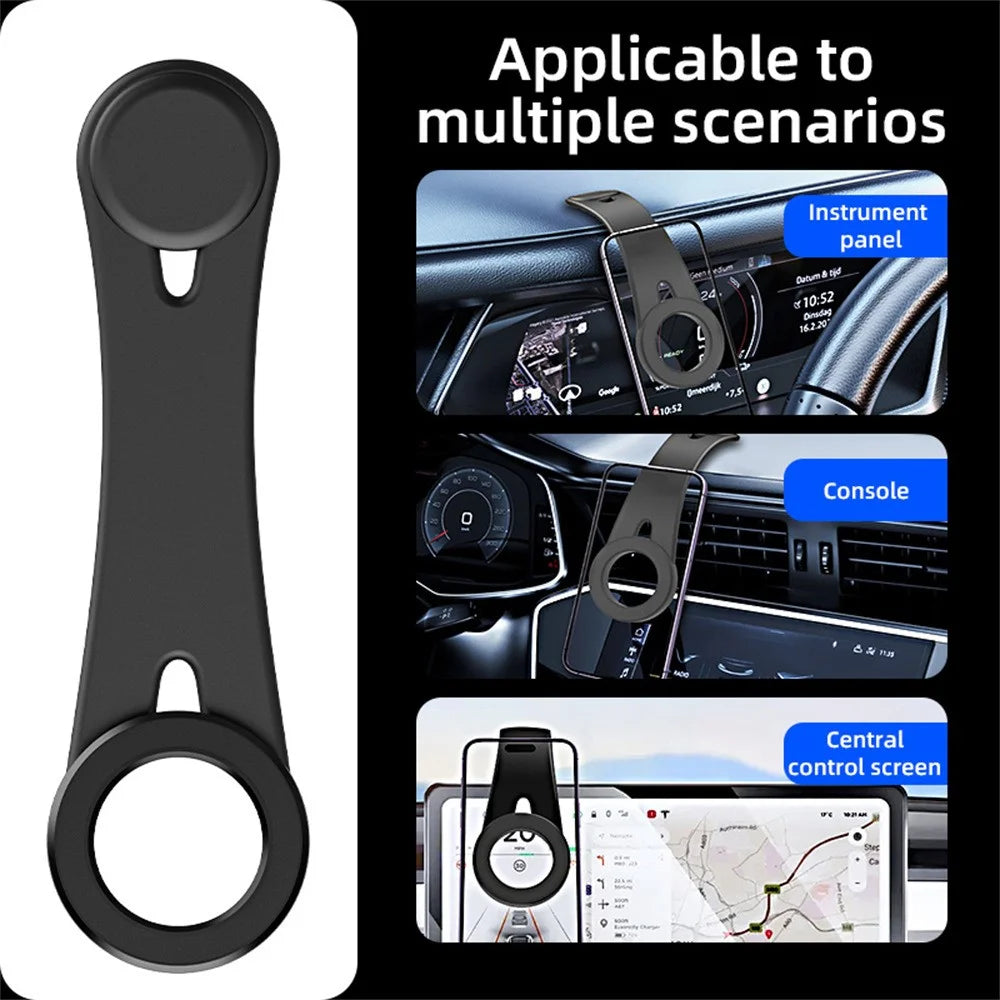 D1 Magnetic Flexible Aluminum Car Navigation Phone Holder Bendable Dashboard Cellphone Stand - 5
