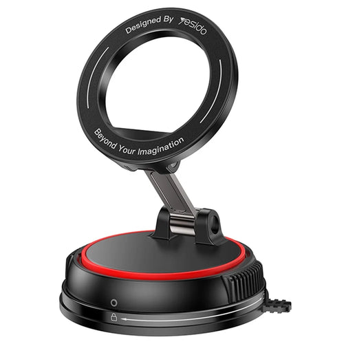 YESIDO C219 Compitable with MagSafe Car Phone Mount Stand Dual-Axis Folding 360 Degree Rotating Magnetic Suction Cup Holder - 1