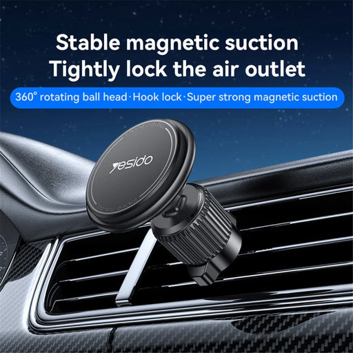 YESIDO C252 Car Vent Phone Mount Rotatable Hook Clip Magnetic Holder Bracket - 2