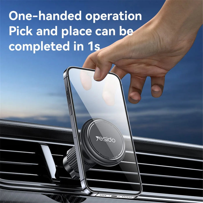 YESIDO C252 Car Vent Phone Mount Rotatable Hook Clip Magnetic Holder Bracket - 5
