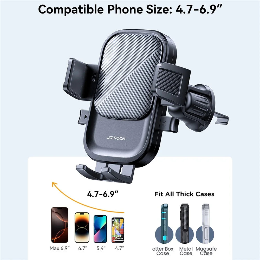JOYROOM JR-OK6 Car Air Vent Phone Mount Holder Mechanical Clip for 4.7 - 6.9 Inch Devices - 6