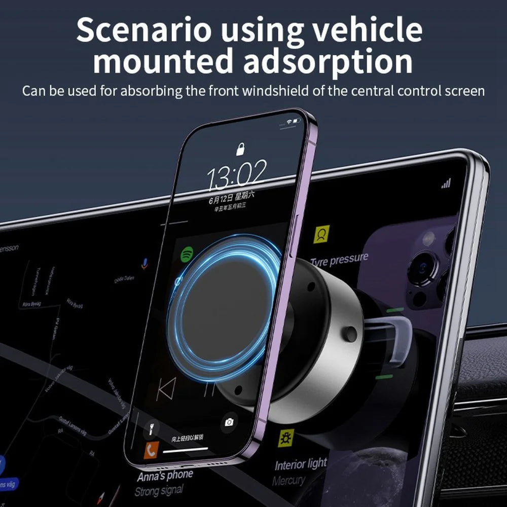 X11 Car Phone Mount Magnetic Holder Electric Vacuum Suction 360 Degree Rotation Phone Stand - Silver - 5