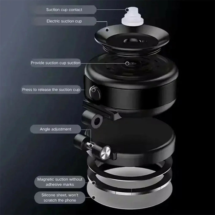 CZ07 Car Phone Mount Magnetic Vacuum Suction Dashboard Holder Extendable Navigation Stand - 5