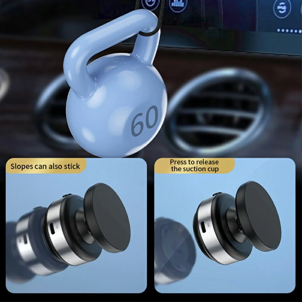X9C Car Phone Mount Magnetic Suction Vacuum Holder 360° Rotation Stand For Navigation  /  Hands-Free Driving - Silver - 6
