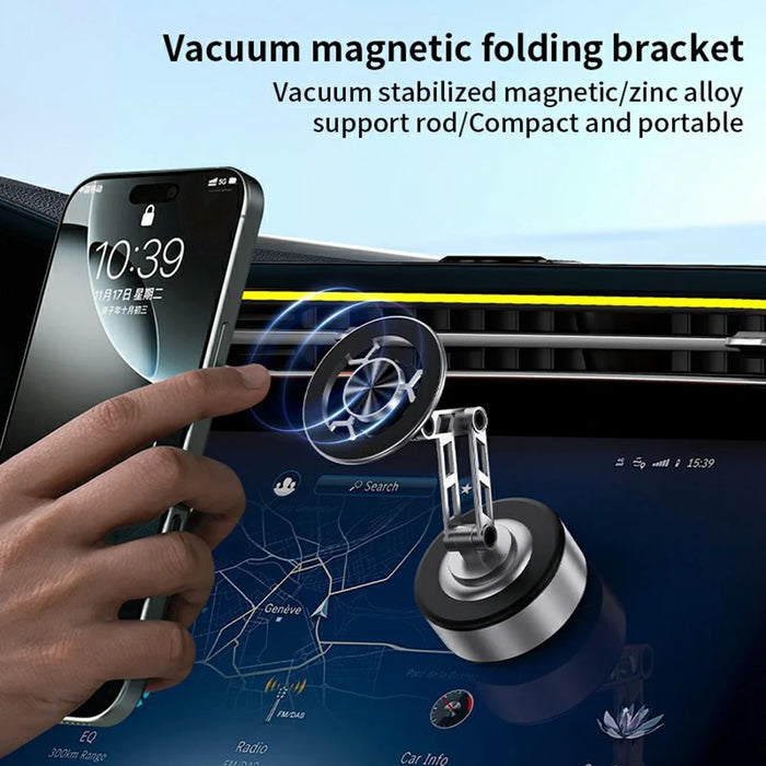 X91 Car Dashboard Magnetic Phone Mount Holder 360 Degree Rotation Navigation Stand - Silver - 3