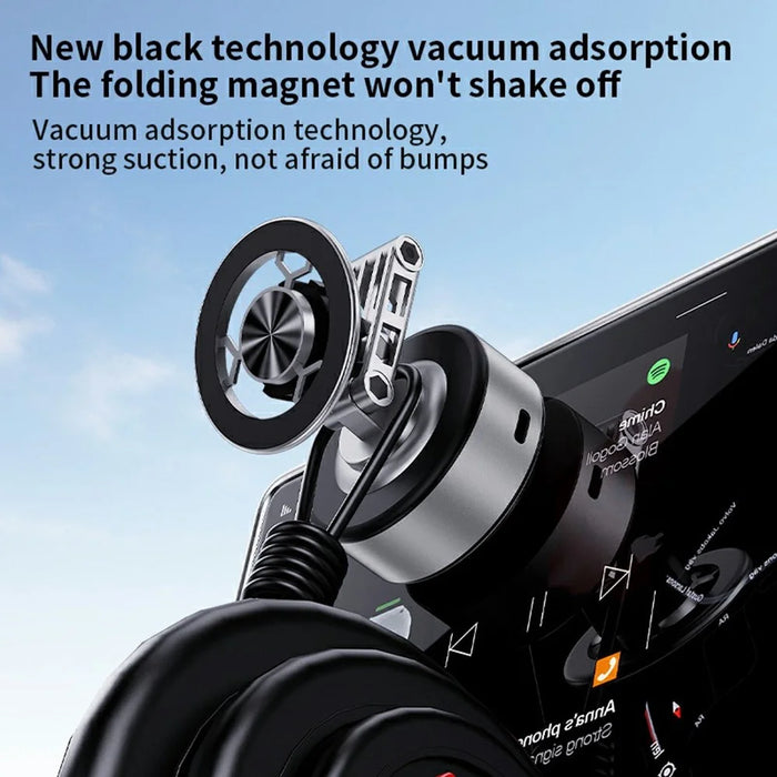 X91 Car Dashboard Magnetic Phone Mount Holder 360 Degree Rotation Navigation Stand - Silver - 5