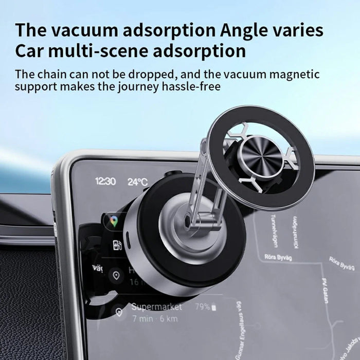 X91 Car Dashboard Magnetic Phone Mount Holder 360 Degree Rotation Navigation Stand - Silver - 7
