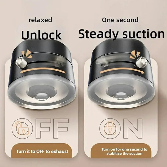 P1 Vacuum Suction Cup Phone Holder Magnetic Foldable Car Desktop Cellphone Stand - Black - 4