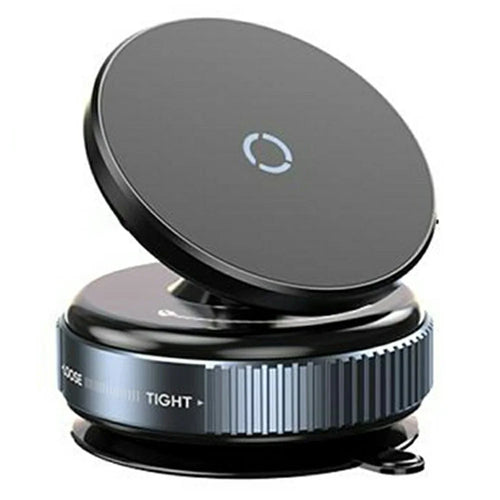 K009 Mechanical Vacuum Suction Magnetic Car Phone Mount 360 Degree Rotation Navigation Holder - Black - 1