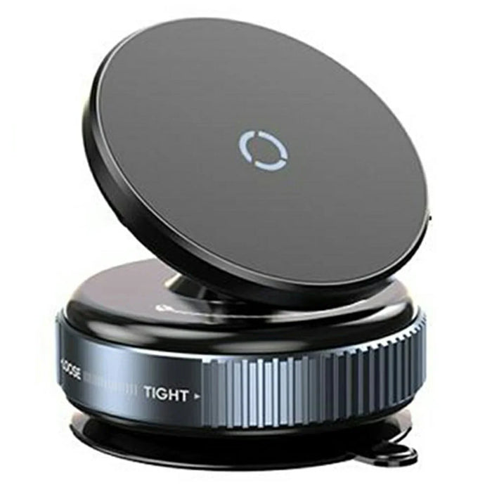 K009 Mechanical Vacuum Suction Magnetic Car Phone Mount 360 Degree Rotation Navigation Holder - Black - 1