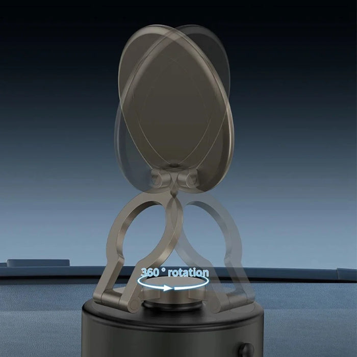 D2 Car Phone Holder 3-Axis Folding Magnetic Suction Cup 360 Degree Rotation Phone Stand - 7