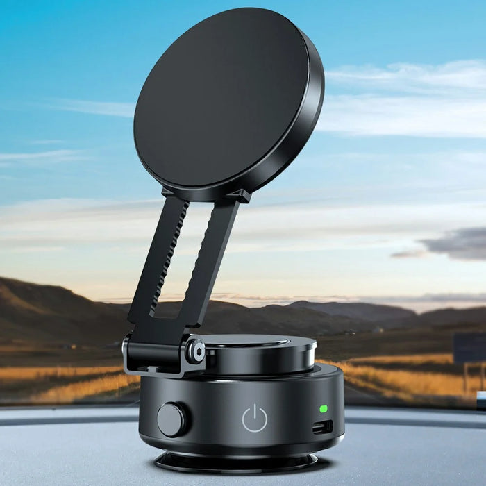 V1 Universal Car Dashboard Phone Holder Extendable Electric Suction Magnetic Foldable Stand - 2