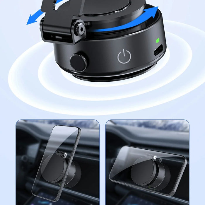 V1 Universal Car Dashboard Phone Holder Extendable Electric Suction Magnetic Foldable Stand - 5