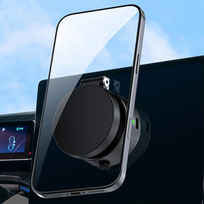 V1 Universal Car Dashboard Phone Holder Extendable Electric Suction Magnetic Foldable Stand - 7