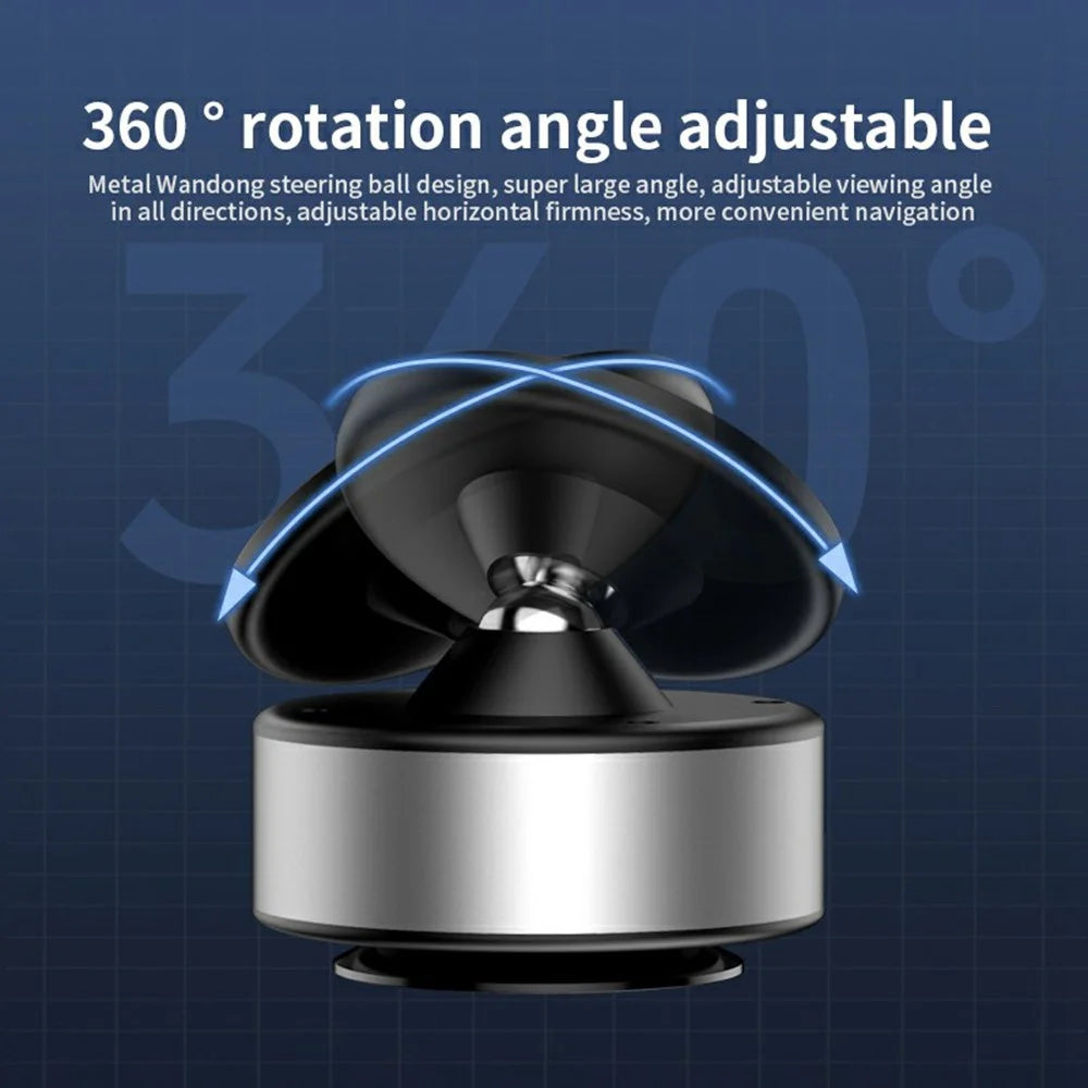 X11 Car Phone Magnetic Holder 15W Wireless Charging Vacuum Suction Rotatable Navigation Stand - Silver - 6