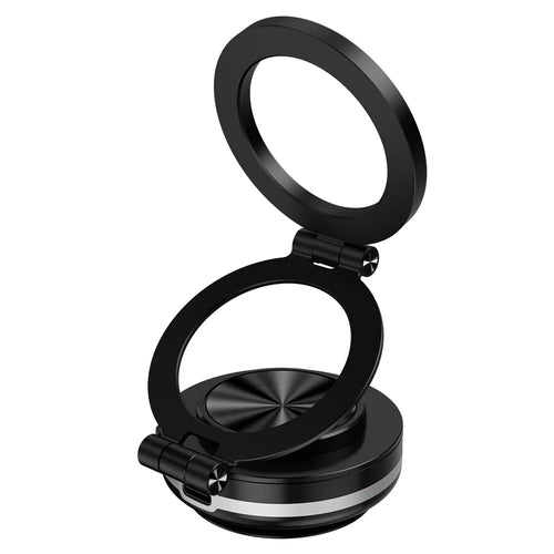 C2 Car Phone Holder Air Vent Dashboard Windshield Foldable Magnetic Cellphone Stand - Black - 1