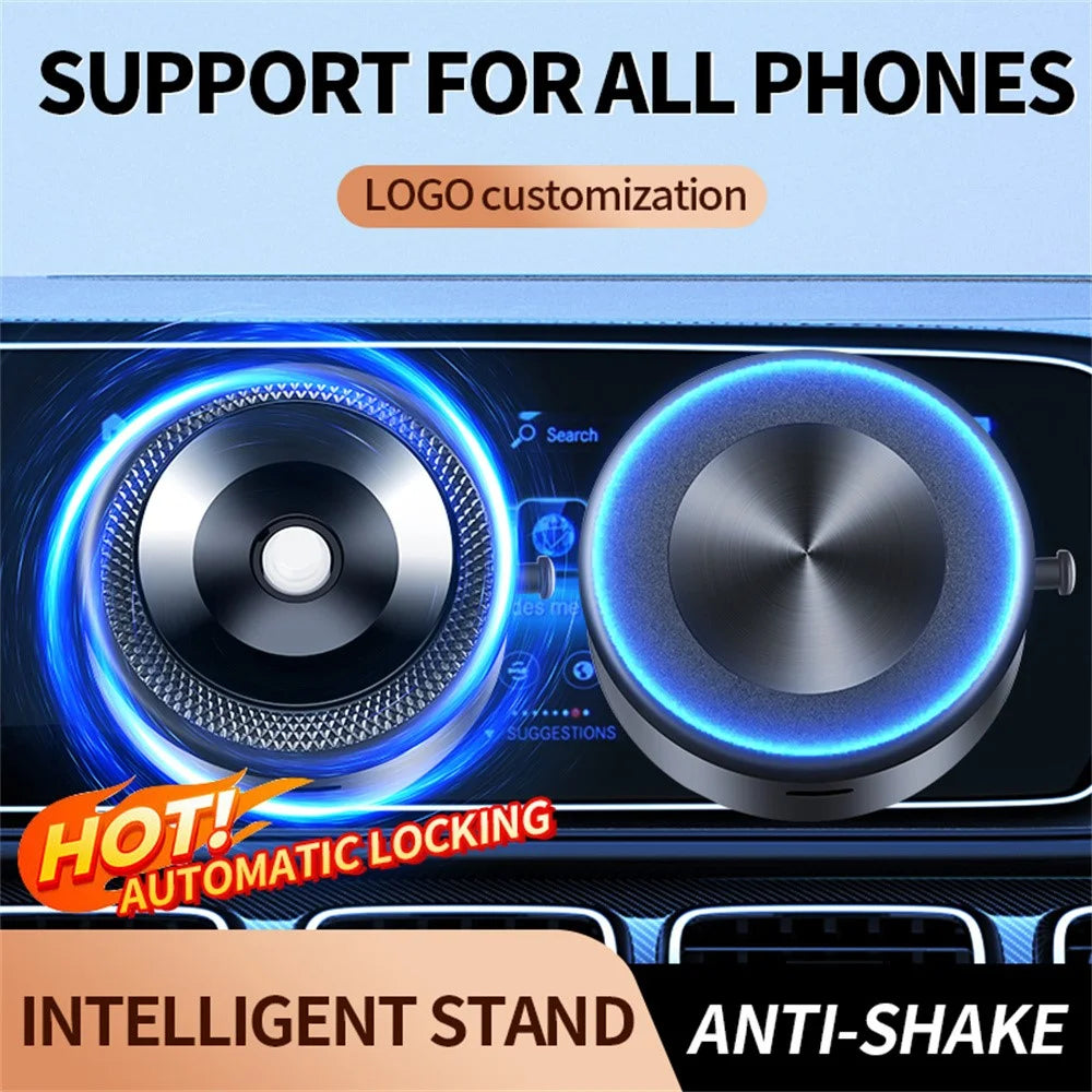 M8 Magnetic Car Phone Holder Electric Vacuum Suction Dashboard Cellphone Navigation Stand - Tarnish - 3