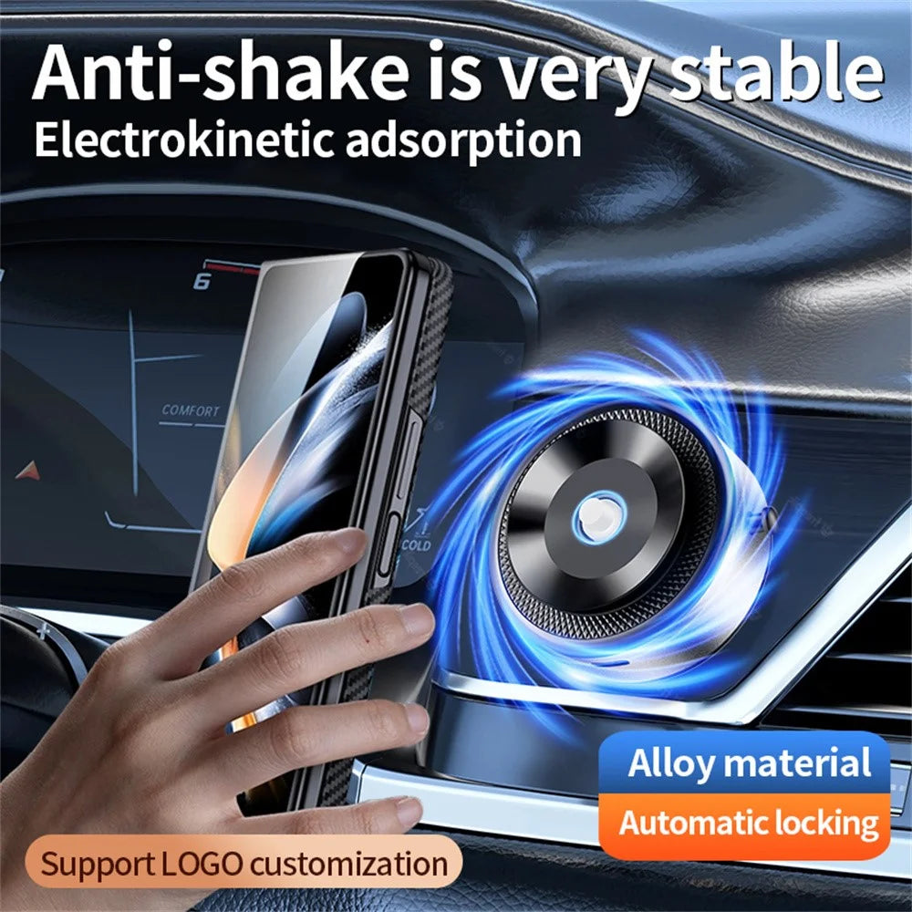 M8 Magnetic Car Phone Holder Electric Vacuum Suction Dashboard Cellphone Navigation Stand - Tarnish - 4