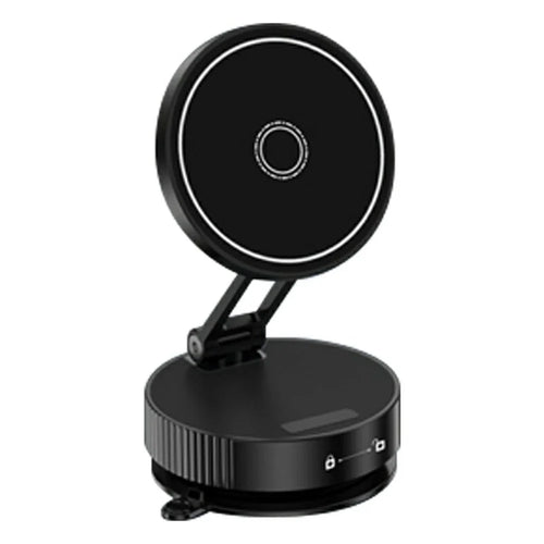 Q11 Universal Phone Holder Car Dashboard Mount Mechanical Magnetic Vacuum Suction Navigation Stand - Black - 1