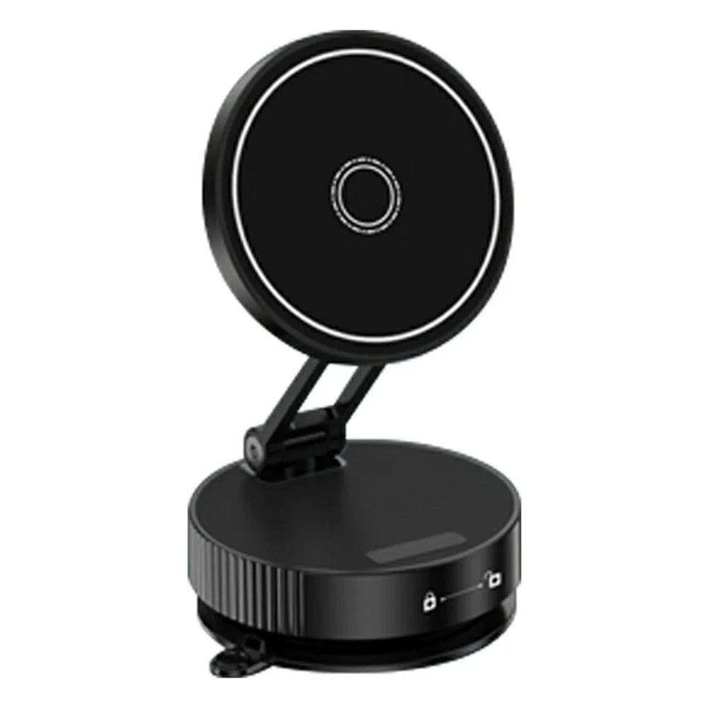 Q11 Universal Phone Holder Car Dashboard Mount Mechanical Magnetic Vacuum Suction Navigation Stand - Black - 1