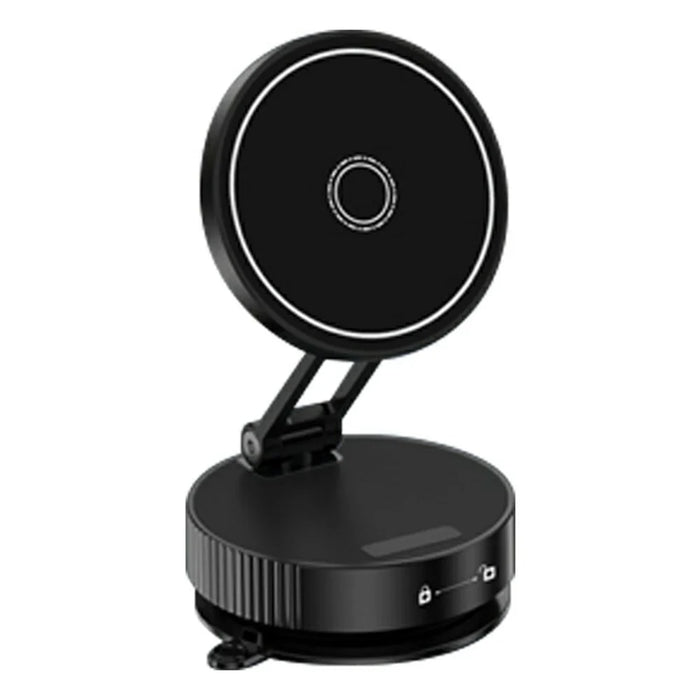 Q11 Universal Phone Holder Car Dashboard Mount Mechanical Magnetic Vacuum Suction Navigation Stand - Black - 1