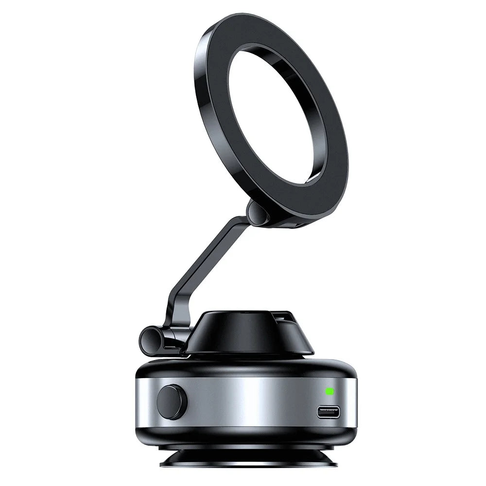 X98 Desktop Car Phone Holder Magnetic Vacuum Suction Electric Absorption Cellphone Stand - Silver - 1