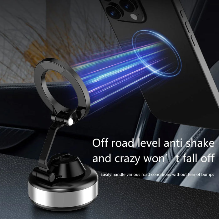 X98 Desktop Car Phone Holder Magnetic Vacuum Suction Electric Absorption Cellphone Stand - Silver - 3