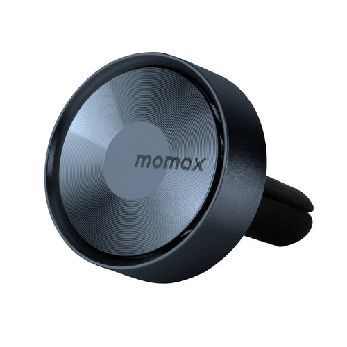 MOMAX 1-Car Relaxaire Car Air Vent Freshener Aluminum Alloy Aromatherapy Diffuser with 4 Fragrance Pads - Dark Grey - 1