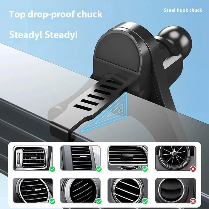 V004 Car Phone Holder Air Vent Mount Adjustable Angle Cellphone Bracket - 6