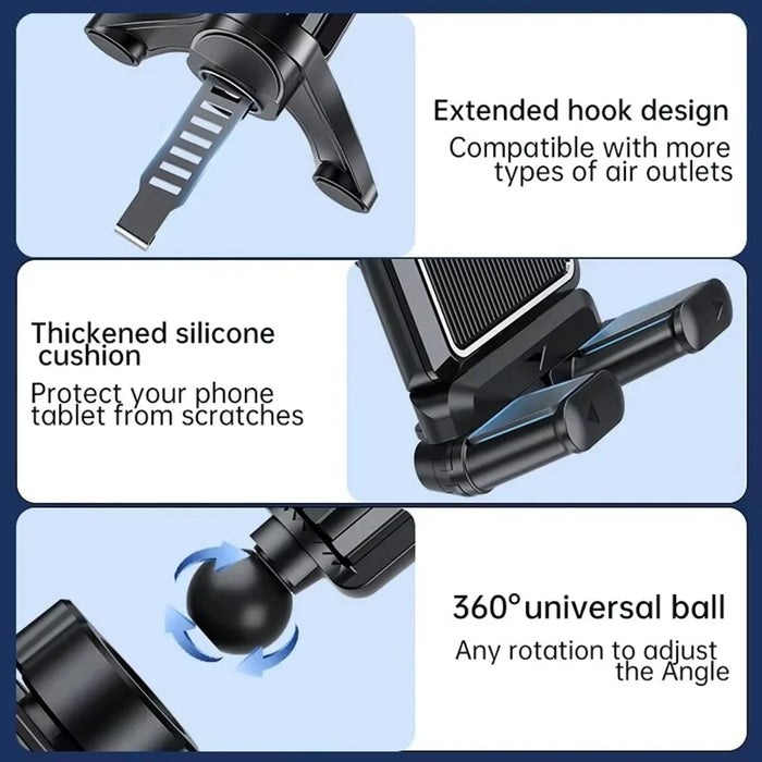 V006 Car Air Vent Mount Universal Tablet Holder 360 Degree Rotatable Phone Bracket - 7