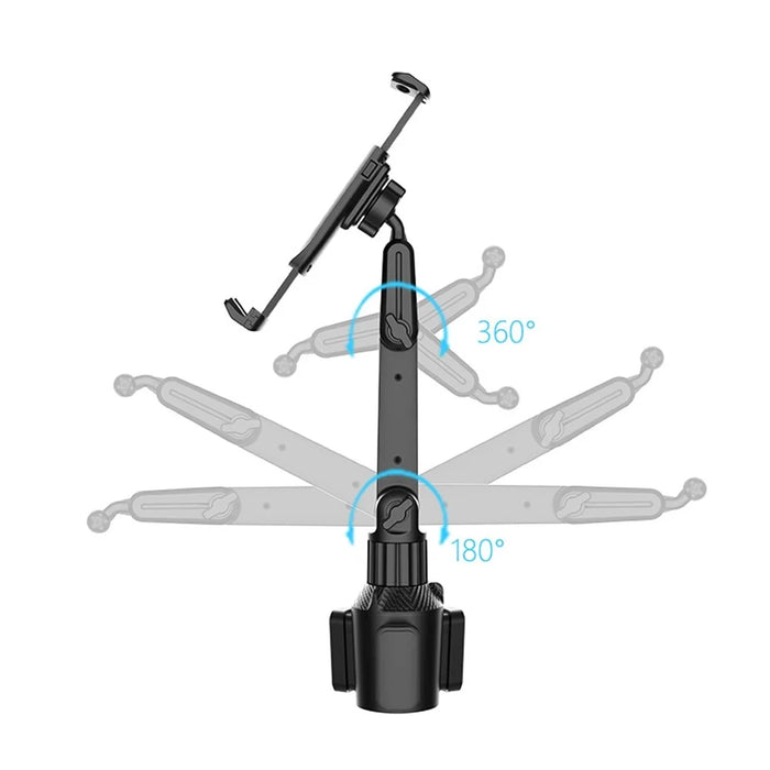 CUP-B18 Universal Car Cup Holder Mount Long Arm Bracket for Phone Tablet 4 - 12.9 Inch - 3