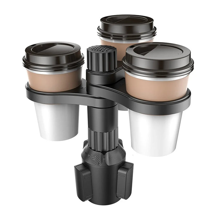 B15 Plastic Car Cup Holder Drinks Bracket 360 Degree Rotatable 3 Rings Vehicle Beverage Stand - 3