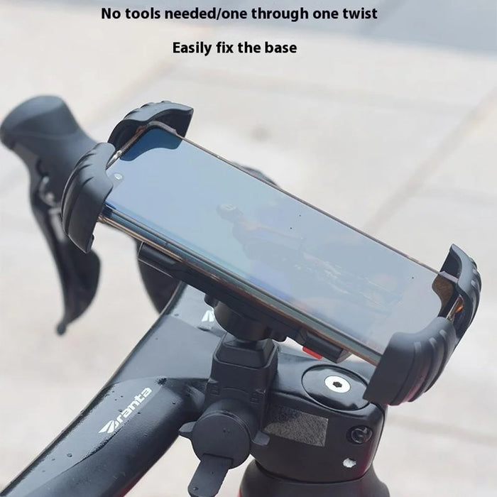 Z012 Motorcycle Bicycle Handlebar Phone Mount 360 Degree Rotation Adjustable Universal Cellphone Holder - 6