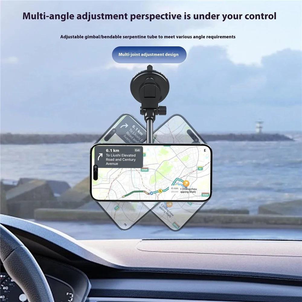 X035 Universal Car Magnetic Phone Holder Flexible Gooseneck Long Arm Suction Cup Mount Bracket - 2