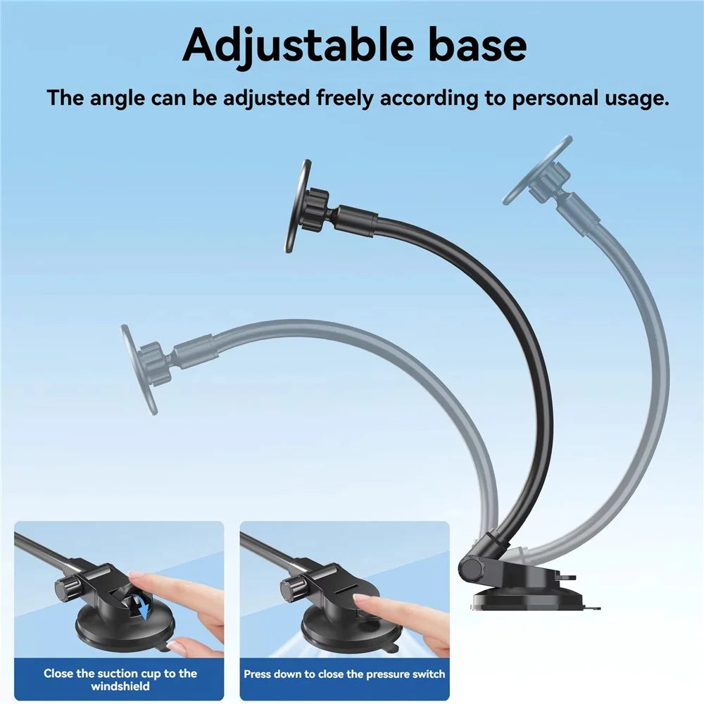 X035 Universal Car Magnetic Phone Holder Flexible Gooseneck Long Arm Suction Cup Mount Bracket - 4