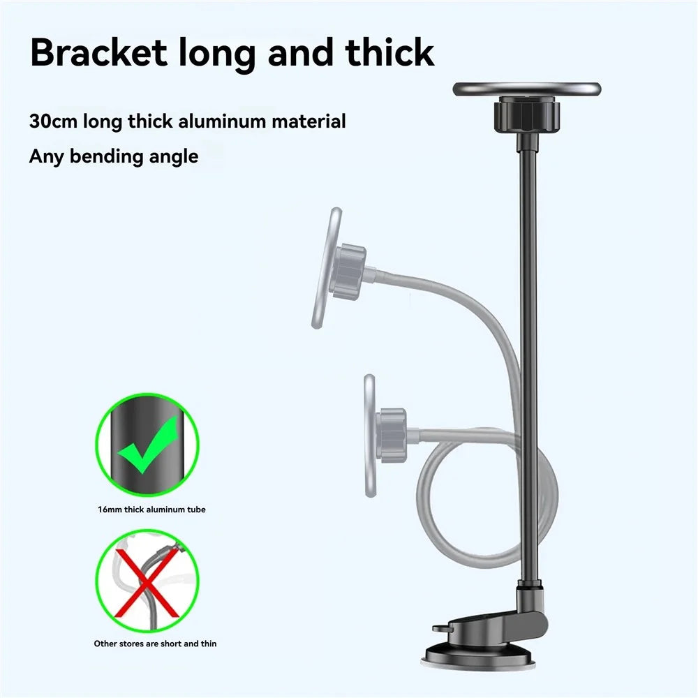 X035 Universal Car Magnetic Phone Holder Flexible Gooseneck Long Arm Suction Cup Mount Bracket - 5