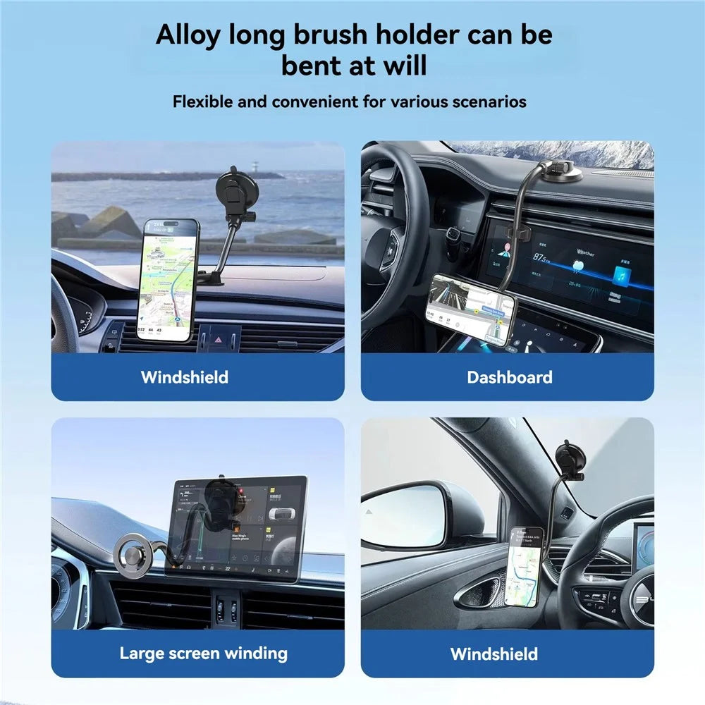 X035 Universal Car Magnetic Phone Holder Flexible Gooseneck Long Arm Suction Cup Mount Bracket - 7