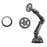 XWJ-JX04 360 Degree Rotation Magnetic Car Mount Suction Cup Base Long Arm Phone Holder for Dashboard Windshield - Gear Type - 1