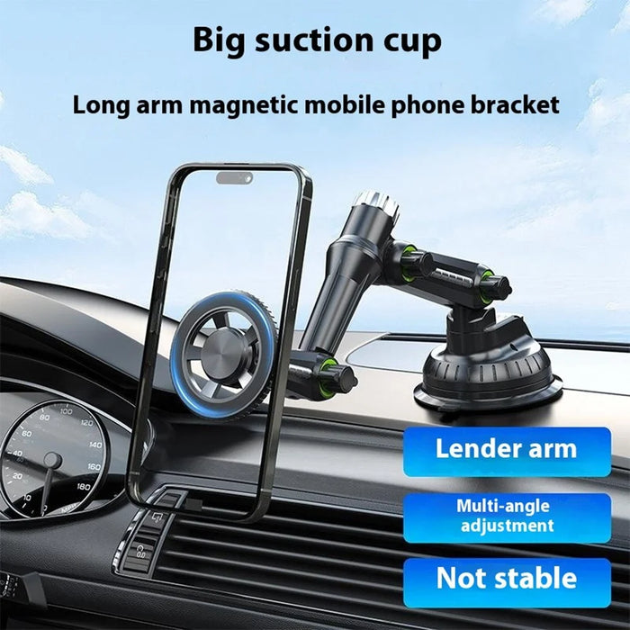 XWJ-JX04 360 Degree Rotation Magnetic Car Mount Suction Cup Base Long Arm Phone Holder for Dashboard Windshield - Gear Type - 3