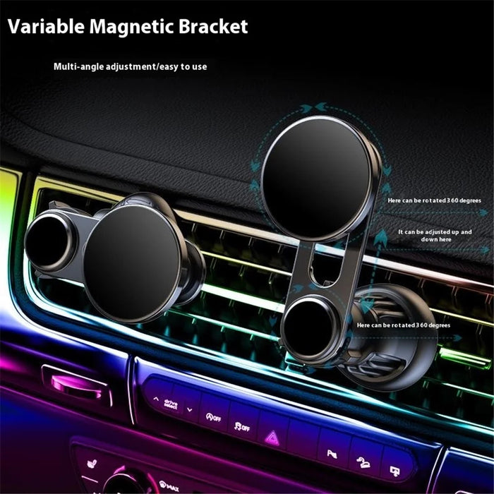 Magnetic Car Phone Mount 360-degree Rotating Extendable Air Vent Holder - 7